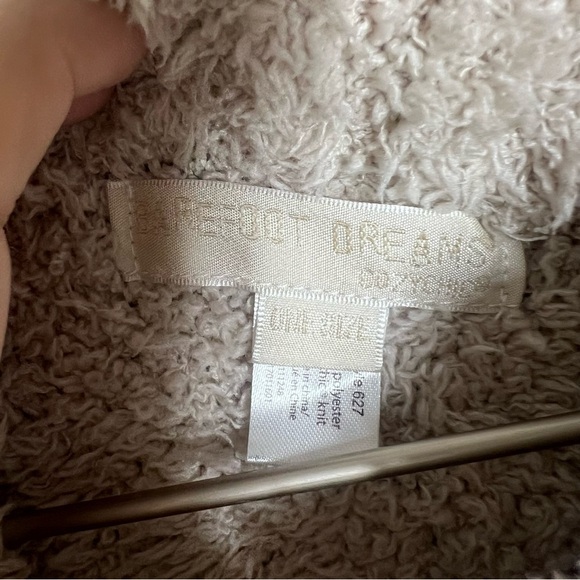 Barefoot Dreams Cozy Chic Beach Poncho Weather Fringe Beige Style 627 One Size - Picture 6 of 10